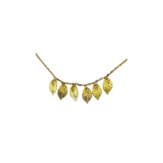 Collar de hojas doradas