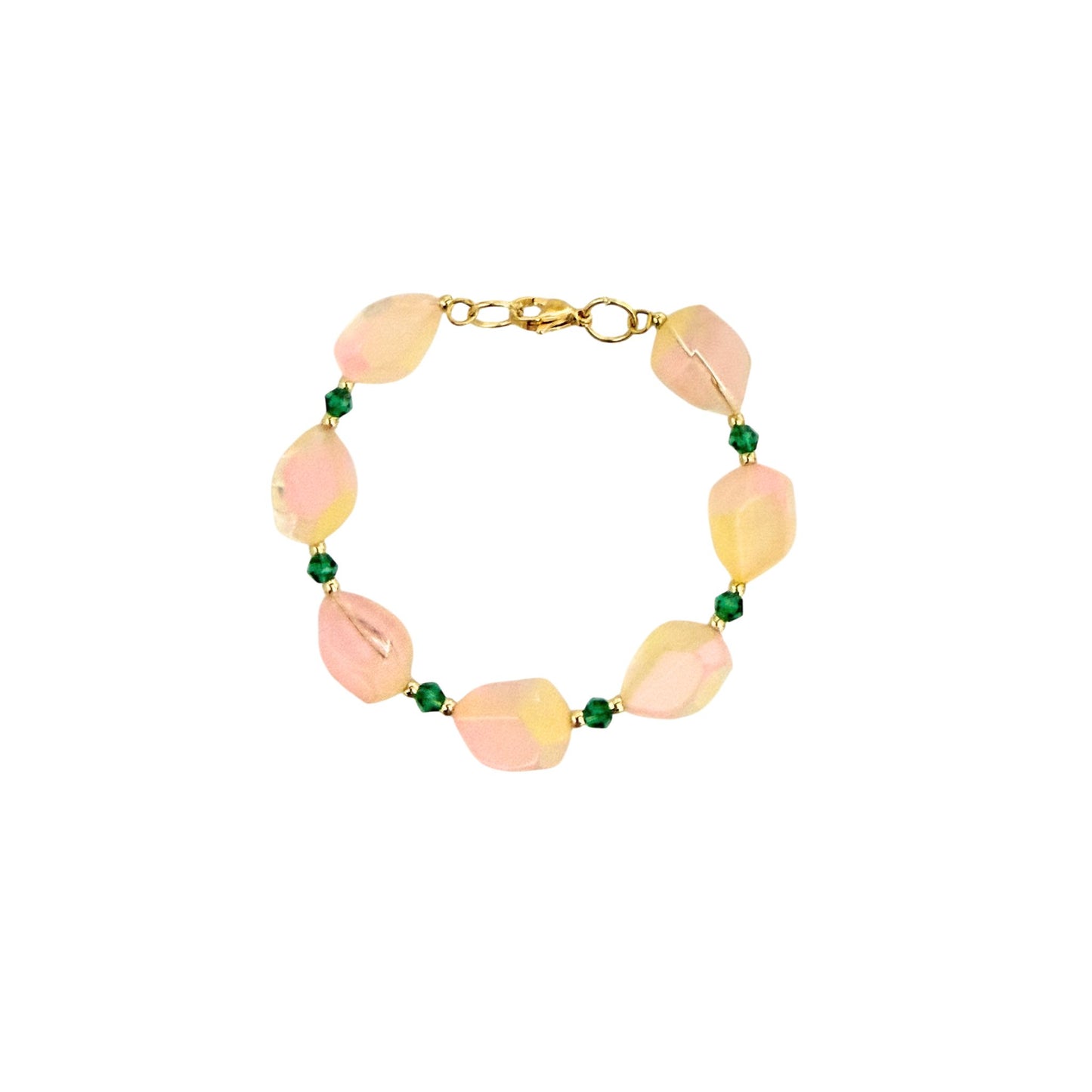 Pulsera de cristal tonos suaves