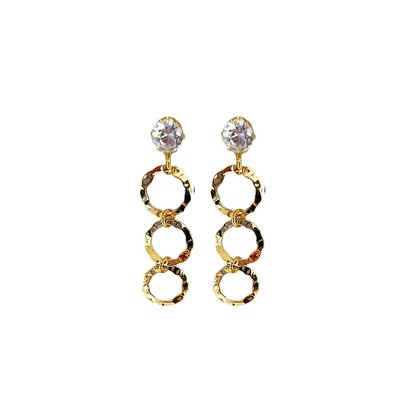 Long cubic zirconia earrings