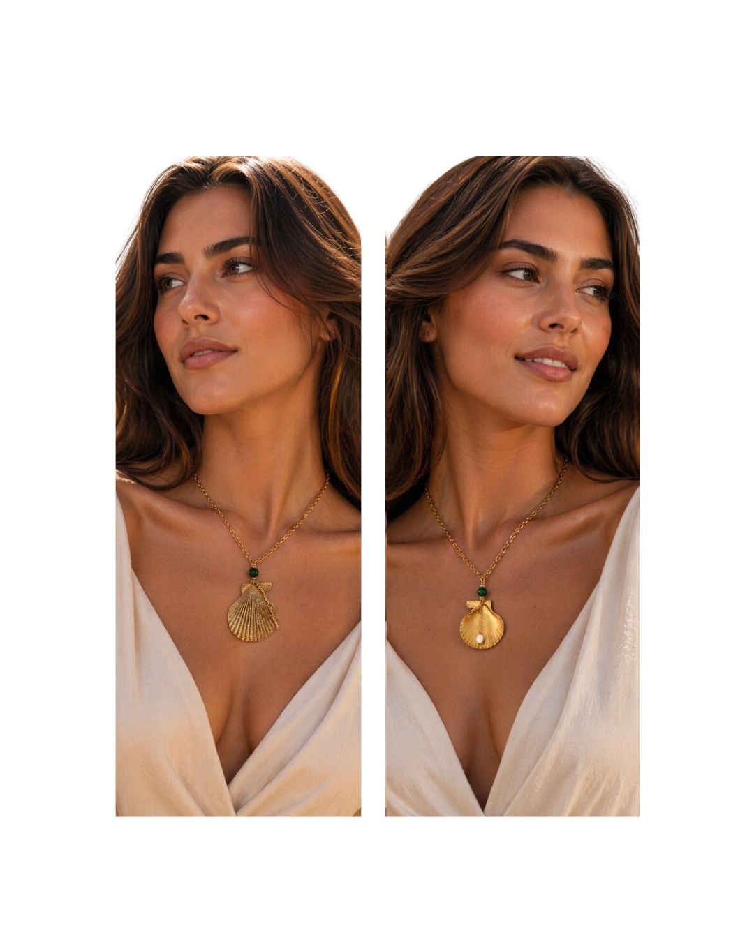 Collar Concha Dorada Reversible
