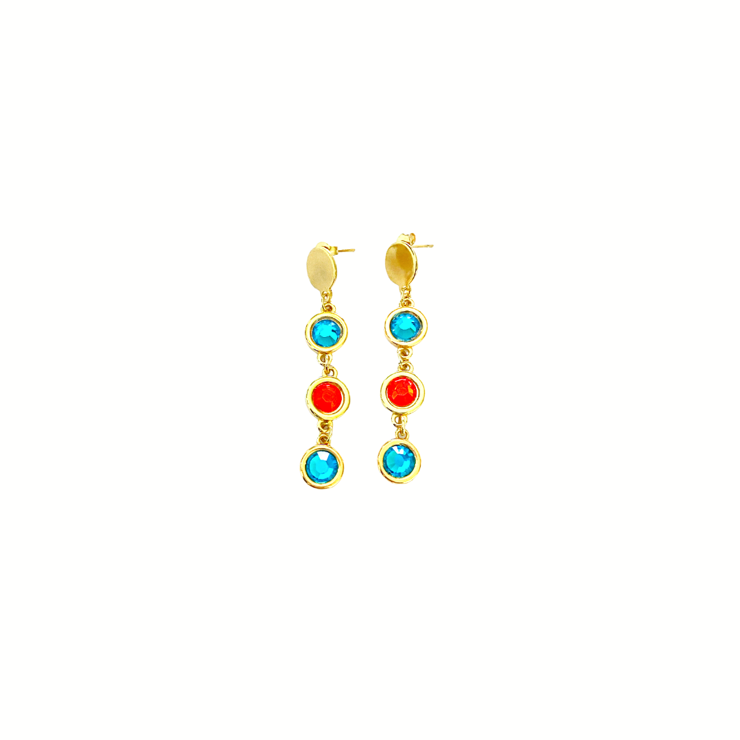 Pendientes largos dorados