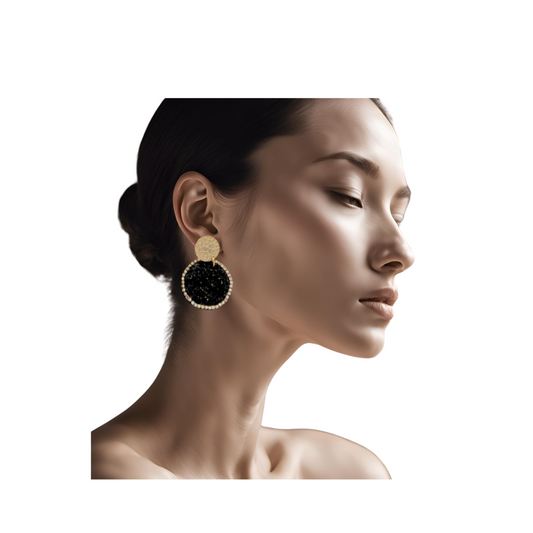 Pendientes Lena Noir brillante