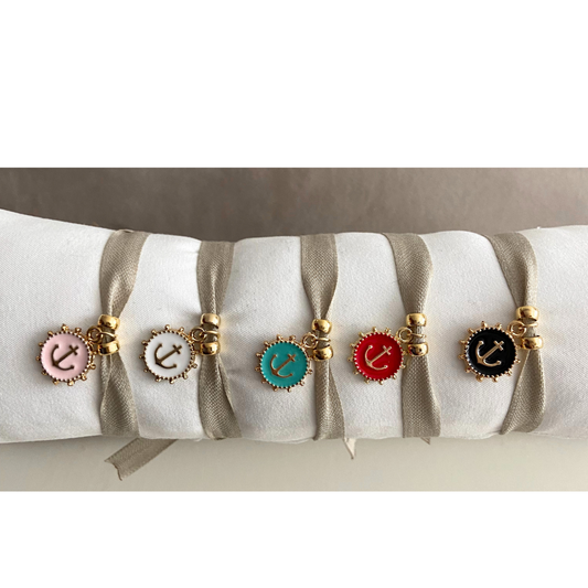 Pulsera de lino y ancla