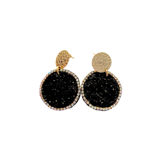 Pendientes Lena Noir brillante