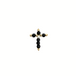 Natural black cross necklace