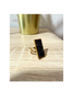 Anillo ajustable de cristal negro facetado