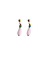 Pendientes largos de polaris color rosa nude