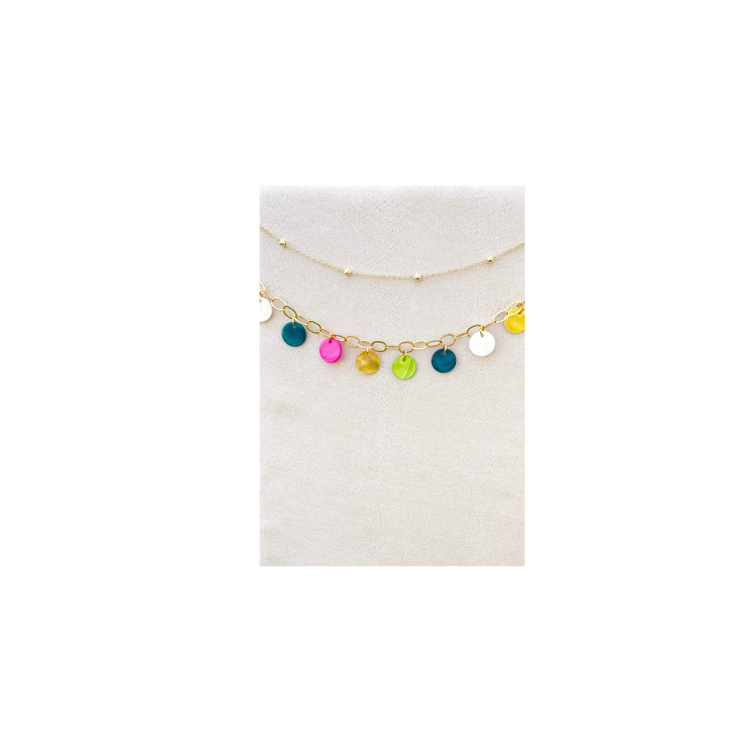 Choker de monedas de colores