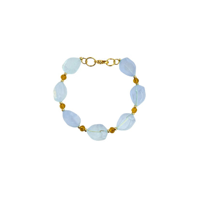 Pulsera de cristal tonos suaves