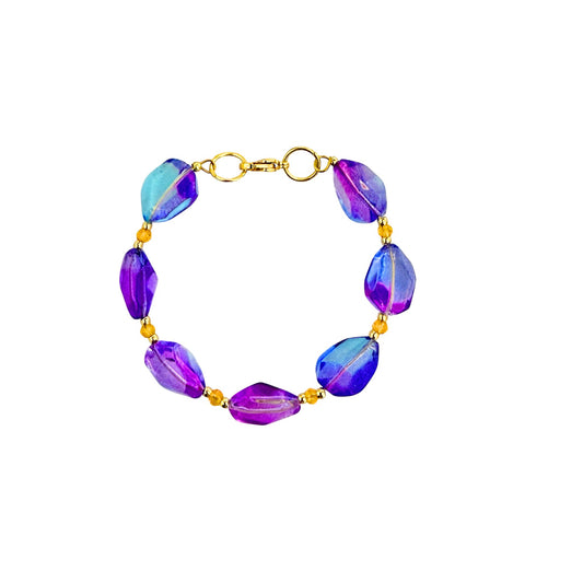 Pulsera de cristal tonos suaves