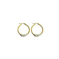 Two-tone hoop earrings