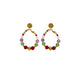 Pendientes de aro multicolor
