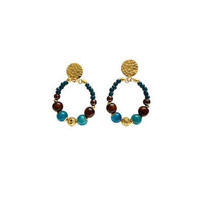 Pendientes de aro multicolor