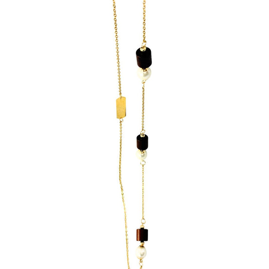 Collar largo de madera