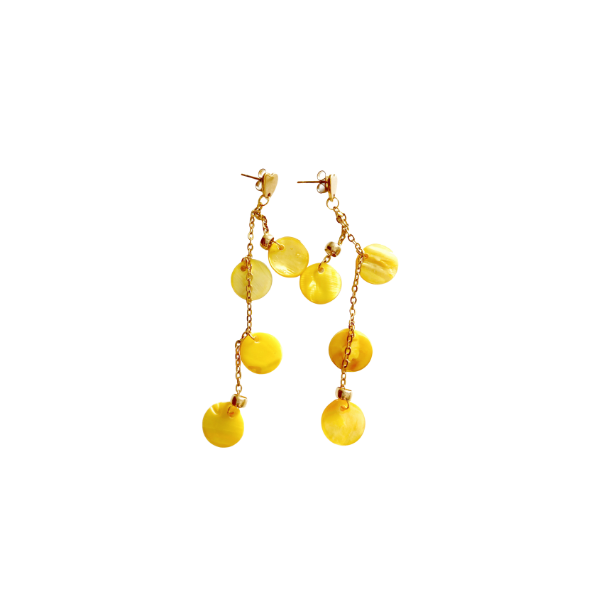 Pendientes largos amarillo