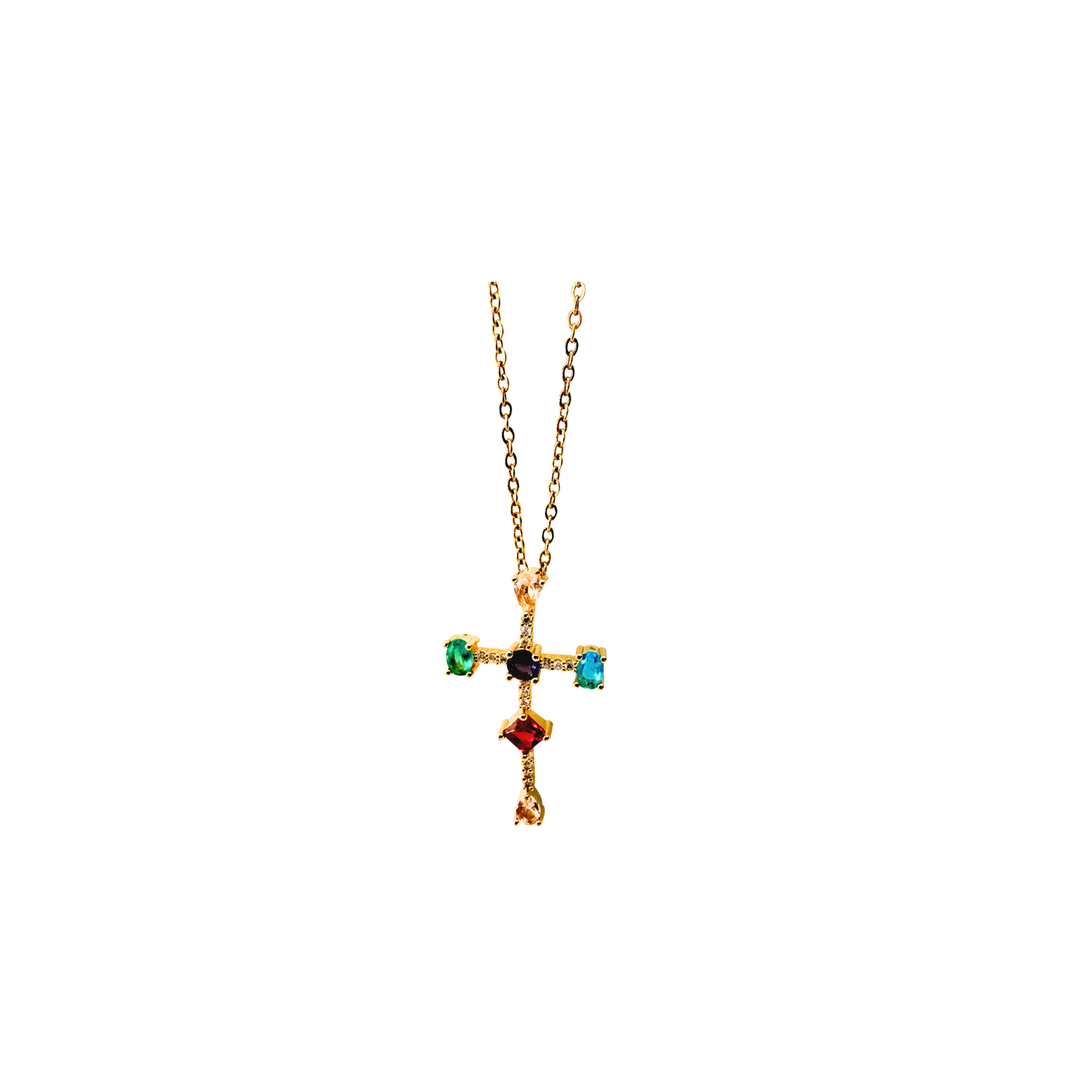 Crystal cross necklace
