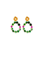 Pendientes de aro multicolor