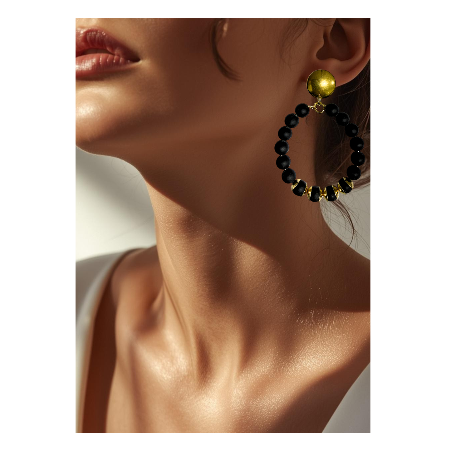 Pendientes de Aro negros