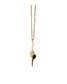 Collar Concha Espiral Dorada con Perla