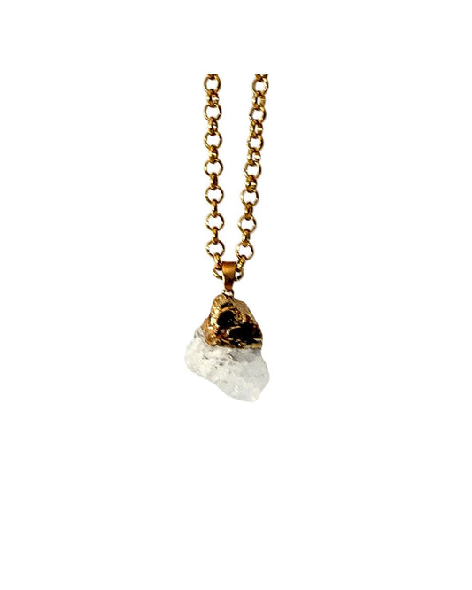 Collar Cuarzo Blanco en Bruto