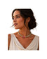 Gargantilla Madera con Piedra Rosa