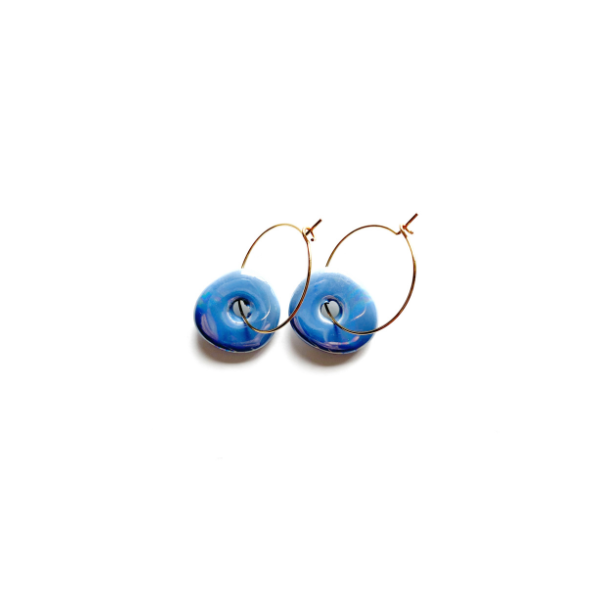 Pendientes originales para la mujer azul